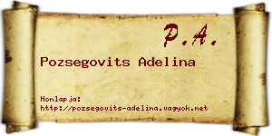 Pozsegovits Adelina névjegykártya